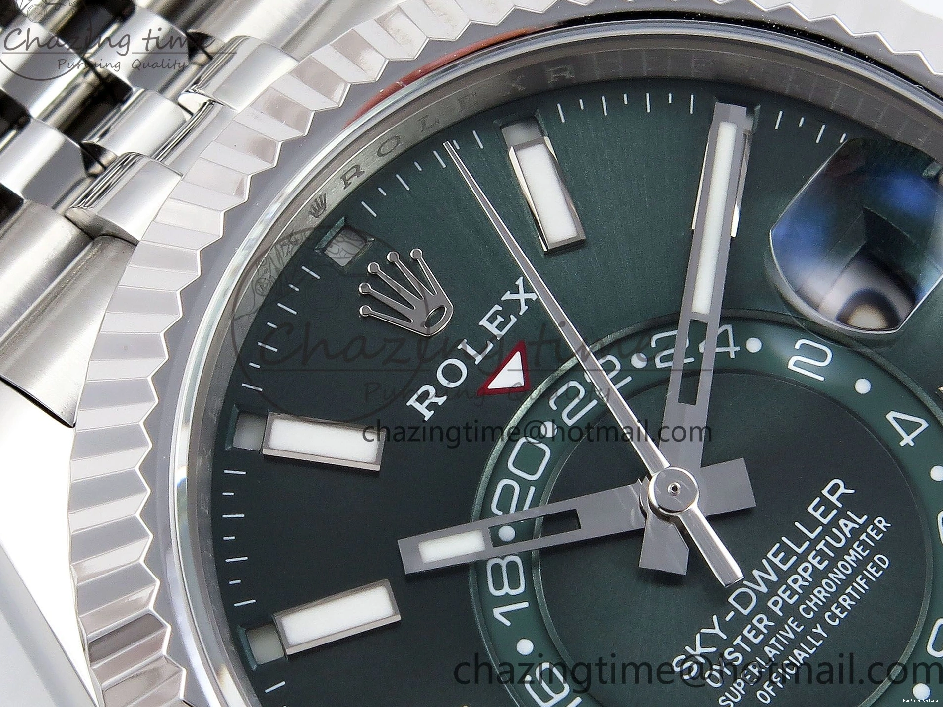 0512 UrbanStyle Sky-Dweller 326934 904L SS ZF 1:1 Best Edition Green Dial on SS Jubilee Bracelet A 1486